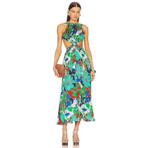 cult gaia Dresses & Skirts - Cult Gaia Theia Dress Botanic Aqua Size Medium